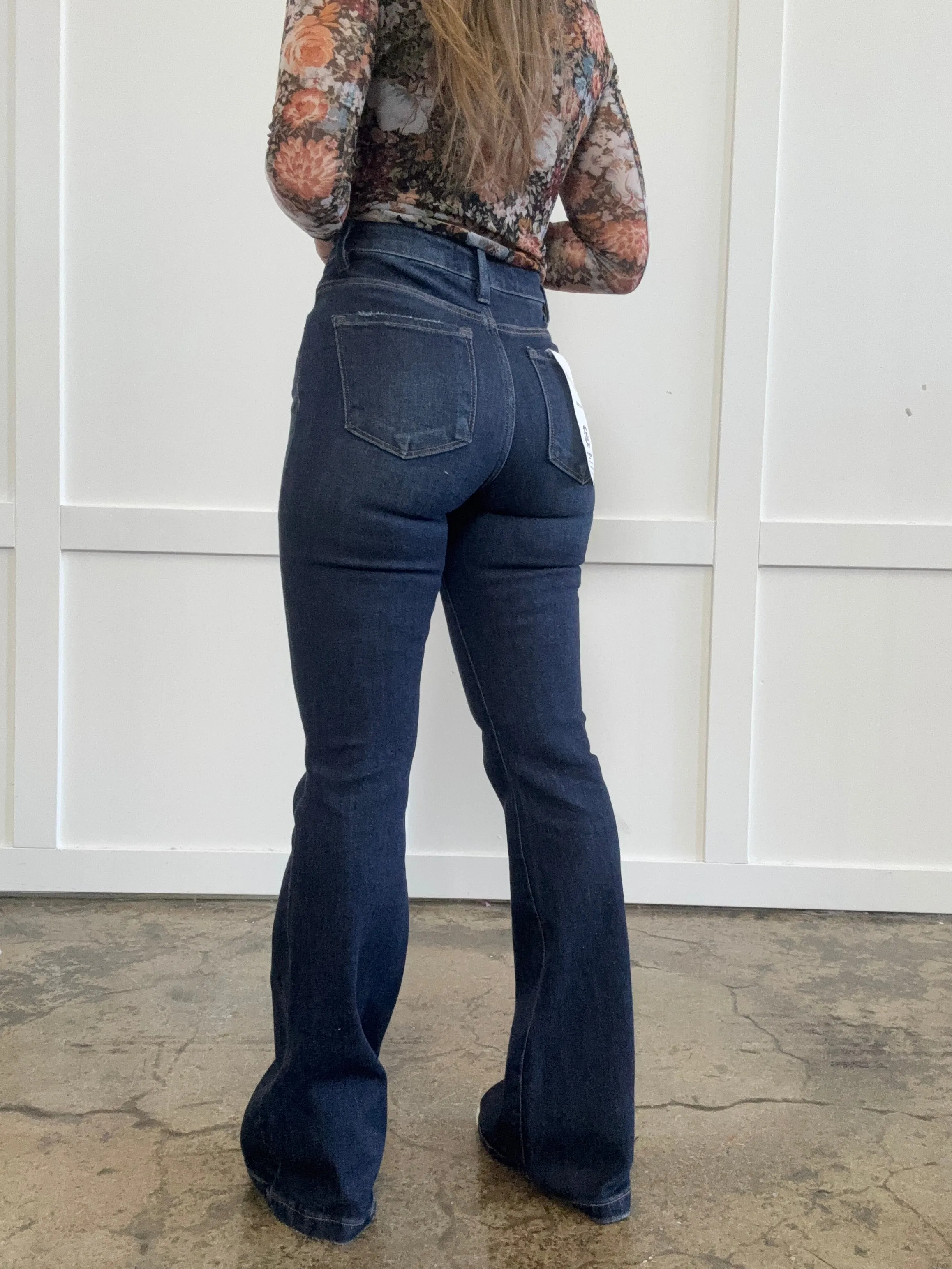 PREORDER: Riley Risen Tummy Control High Rise Flare Denim Jeans