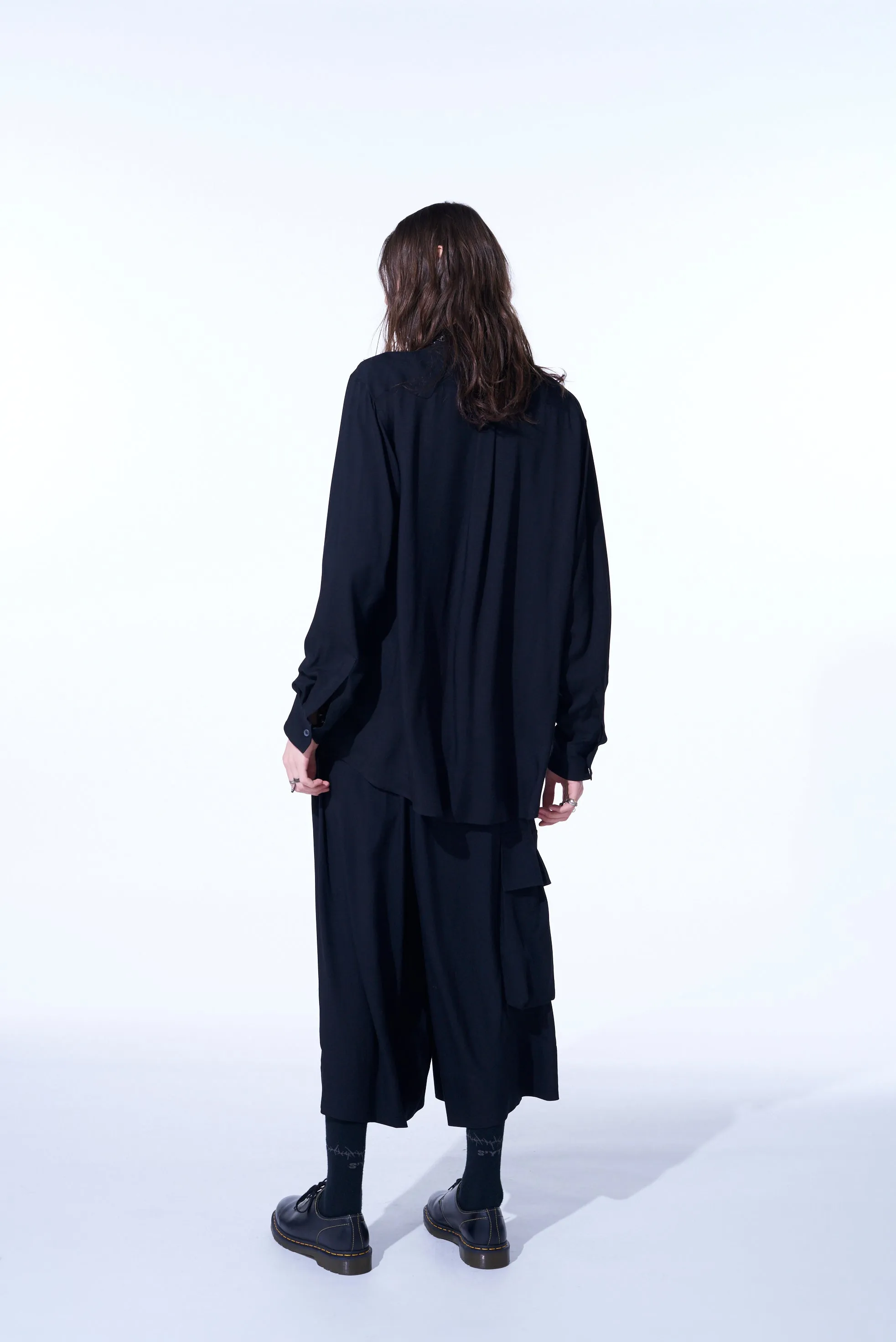 RAYON WASHER TWILL CARGO CULOTTE PANTS