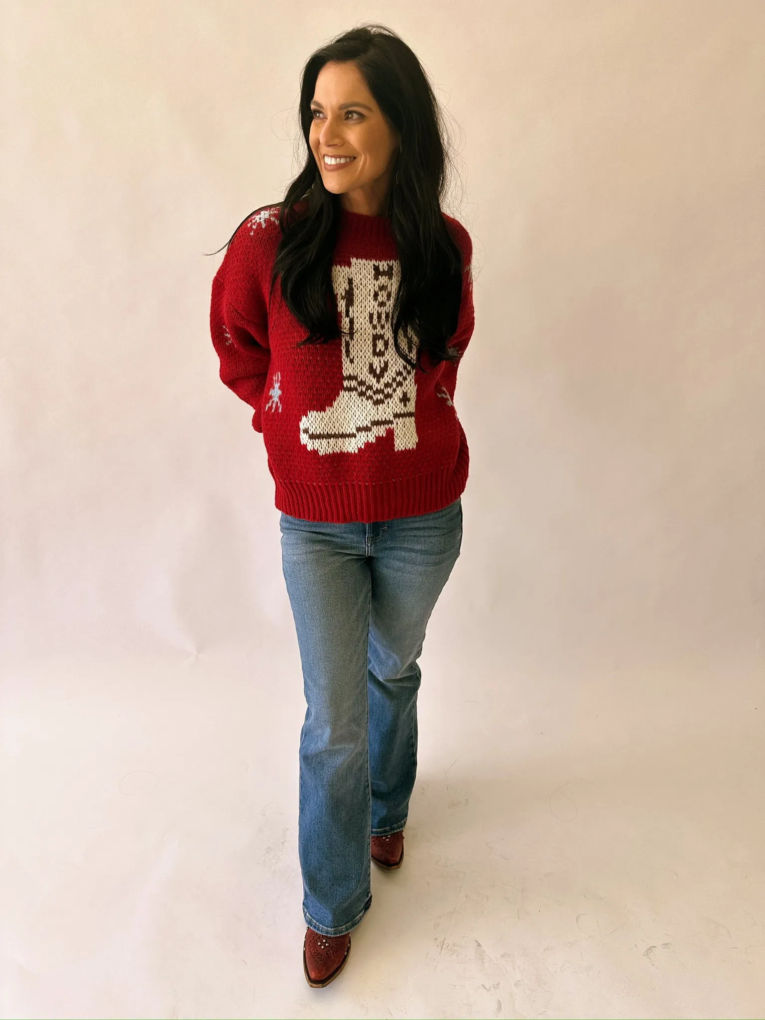 Red howdy sweater