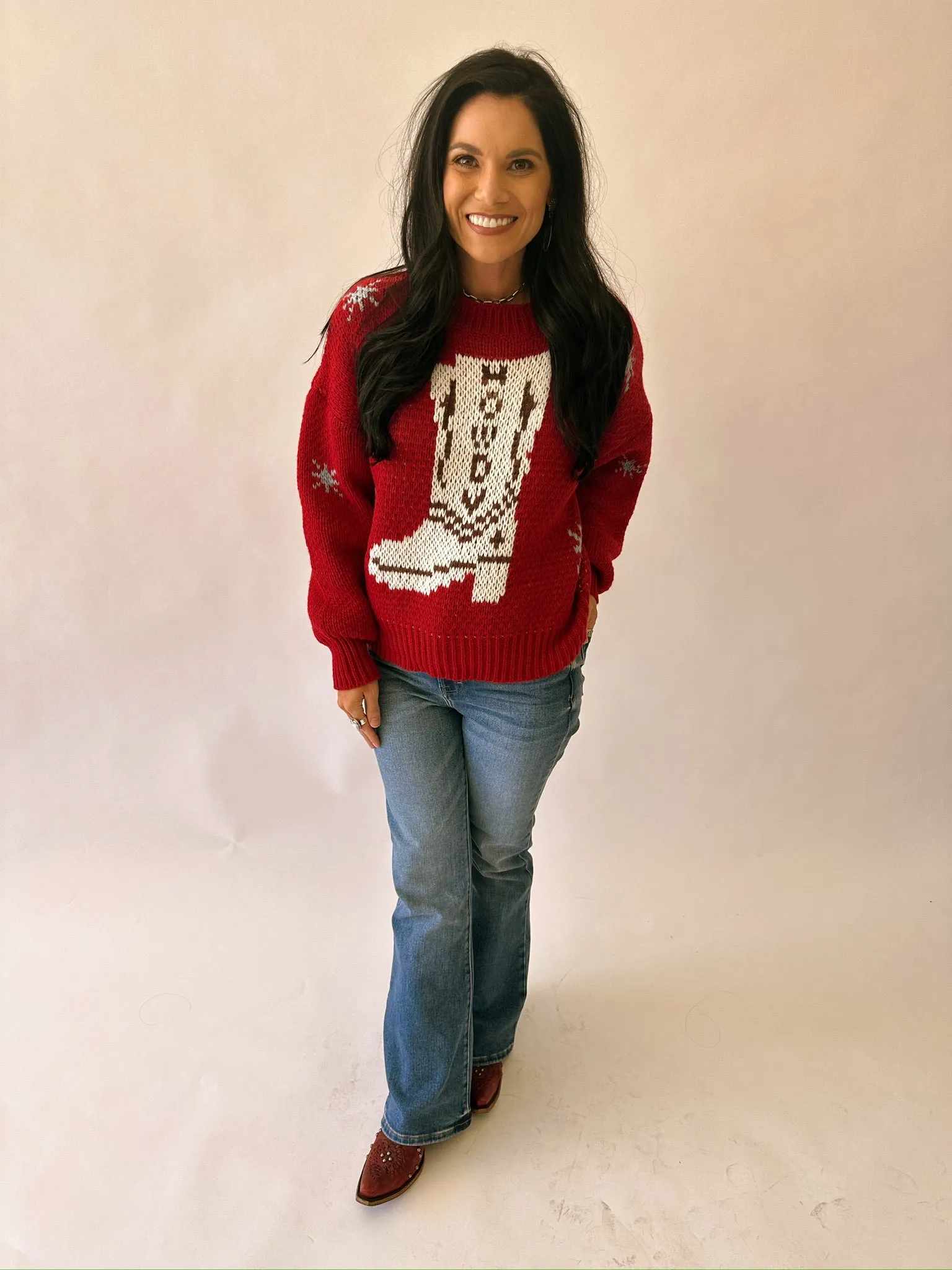 Red howdy sweater