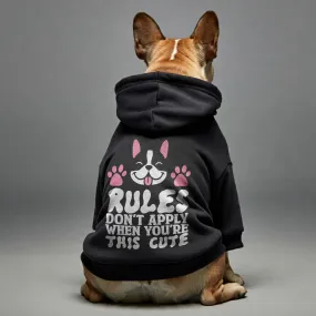 Rules don’t apply when you’re this cute - Personalized French Bulldog Hoodies with Funny Quotes – Stylish, Cozy, and Premium 100% Cotton