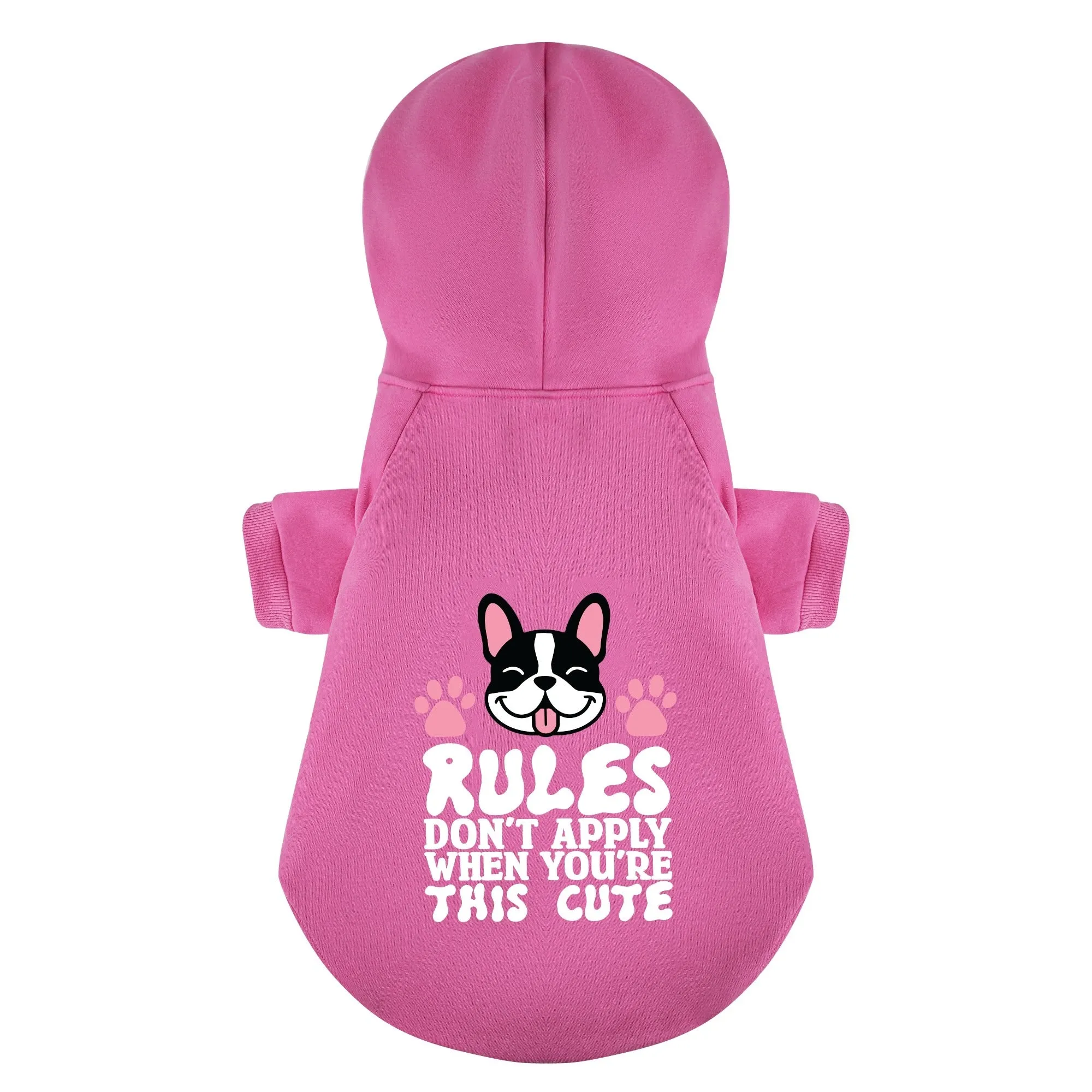 Rules don’t apply when you’re this cute - Personalized French Bulldog Hoodies with Funny Quotes – Stylish, Cozy, and Premium 100% Cotton