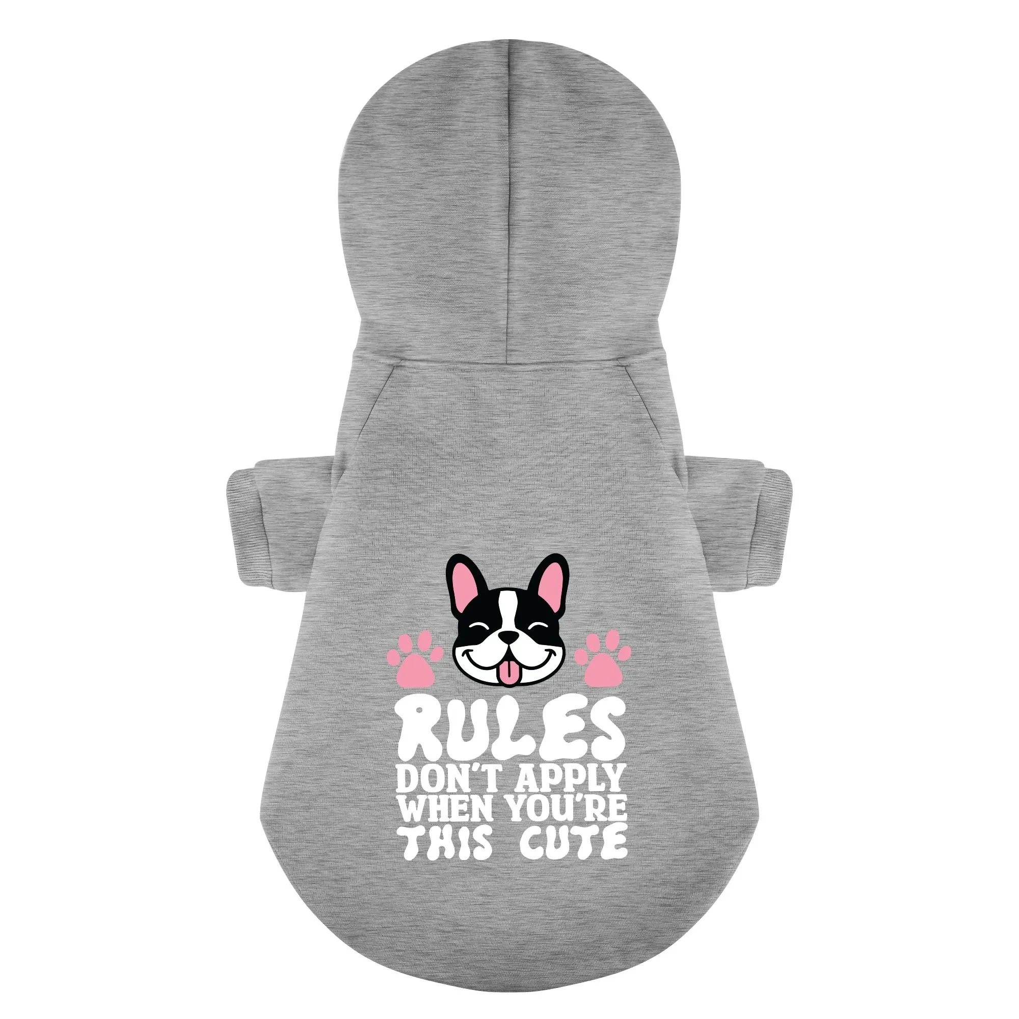 Rules don’t apply when you’re this cute - Personalized French Bulldog Hoodies with Funny Quotes – Stylish, Cozy, and Premium 100% Cotton