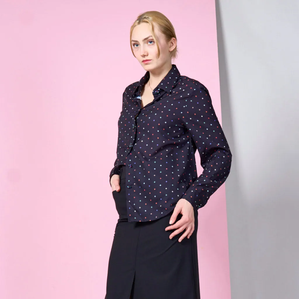 Shirt with colourful cross pattern wholesale