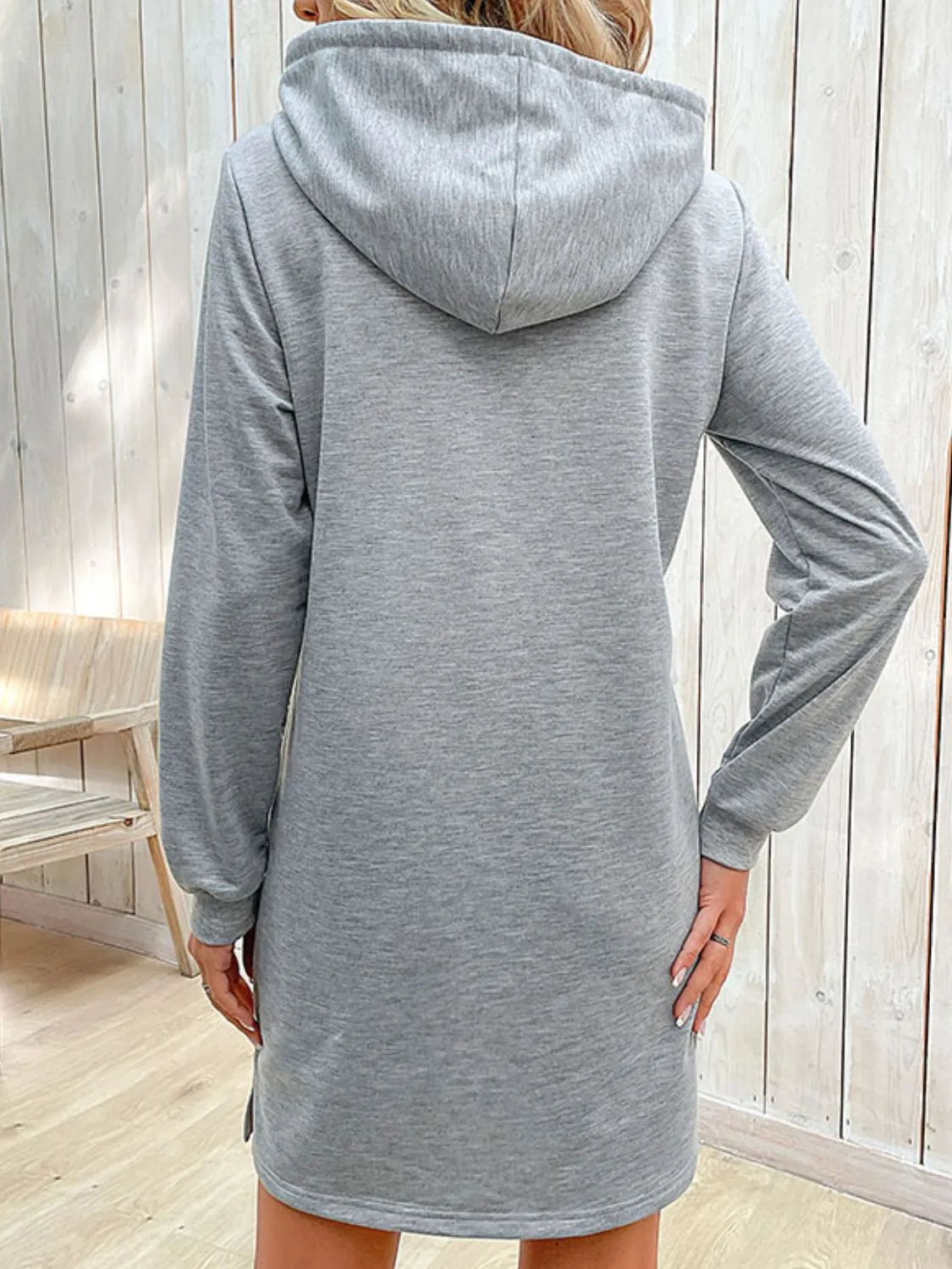 Striped Drawstring Long Sleeve Hoodie