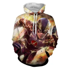 The Flash Red Orange Stylish 3D Printed Hoodie