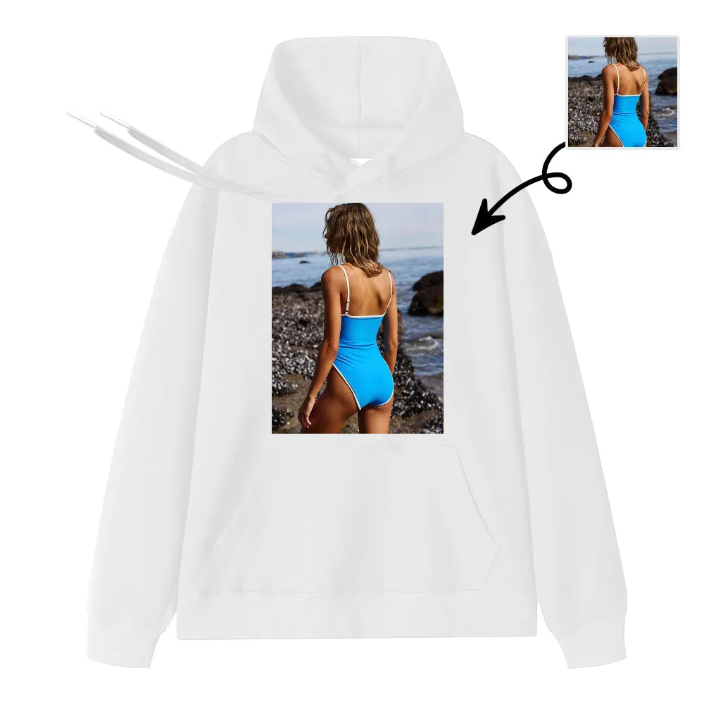 White Custom Hoodies Ladies Spicy Photo Personalize Upload