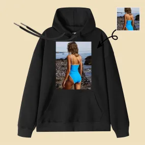 White Custom Hoodies Ladies Spicy Photo Personalize Upload