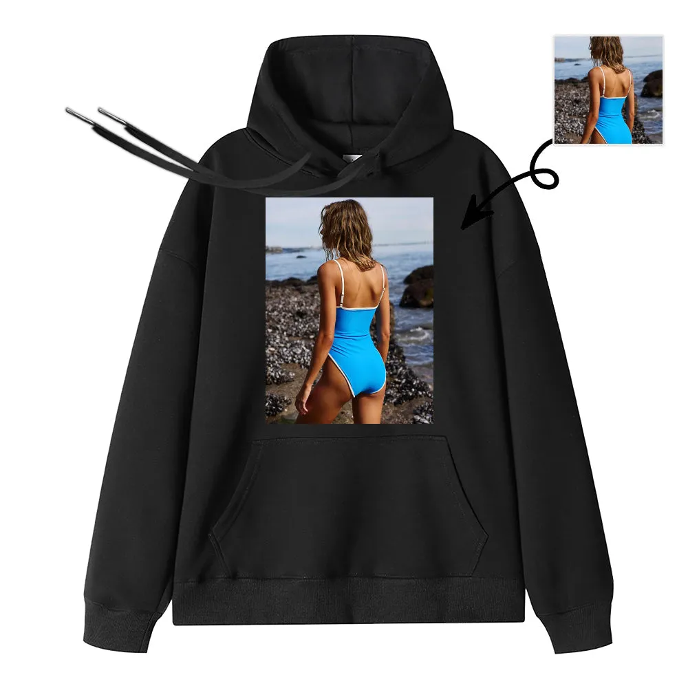 White Custom Hoodies Ladies Spicy Photo Personalize Upload