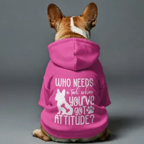 Who needs a tail when you've got attitude? - Personalized French Bulldog Hoodies with Funny Quotes – Stylish, Cozy, and Premium 100% Cotton