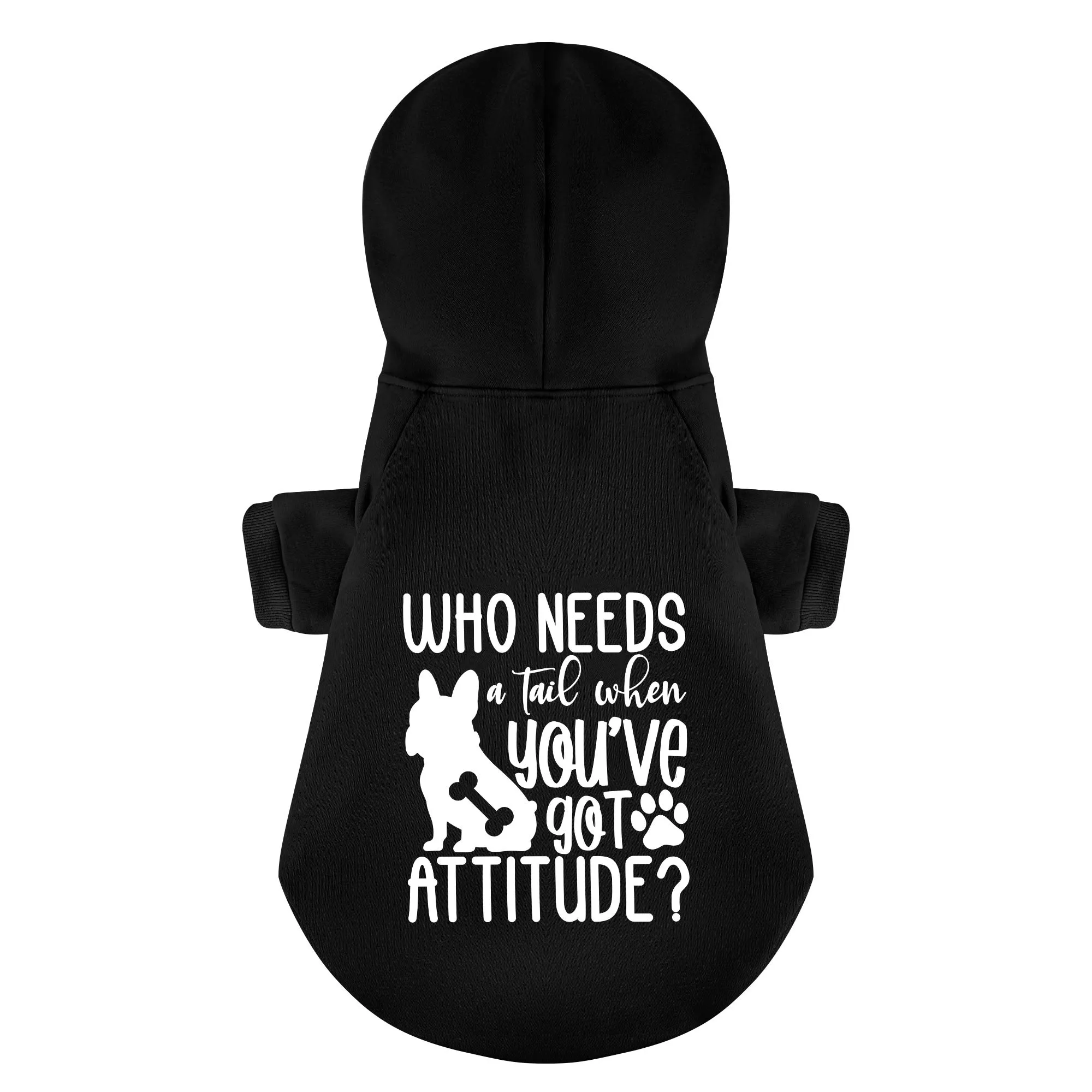 Who needs a tail when you've got attitude? - Personalized French Bulldog Hoodies with Funny Quotes – Stylish, Cozy, and Premium 100% Cotton