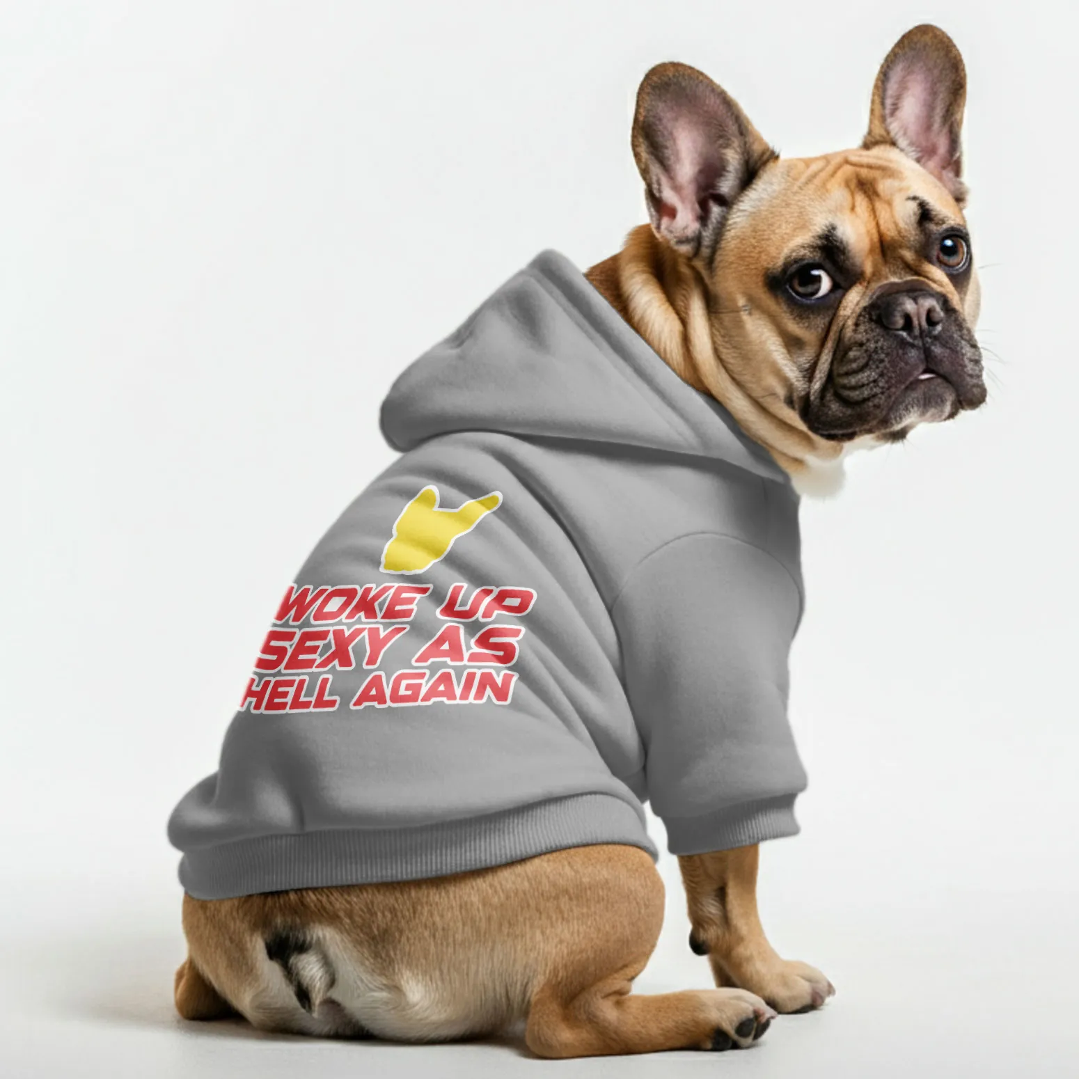 WOKE UP - Personalized French Bulldog Hoodies with Funny Quotes – Stylish, Cozy, and Premium 100% Cotton