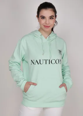 Women Winter Wear Stylish Hoodie Sea Green